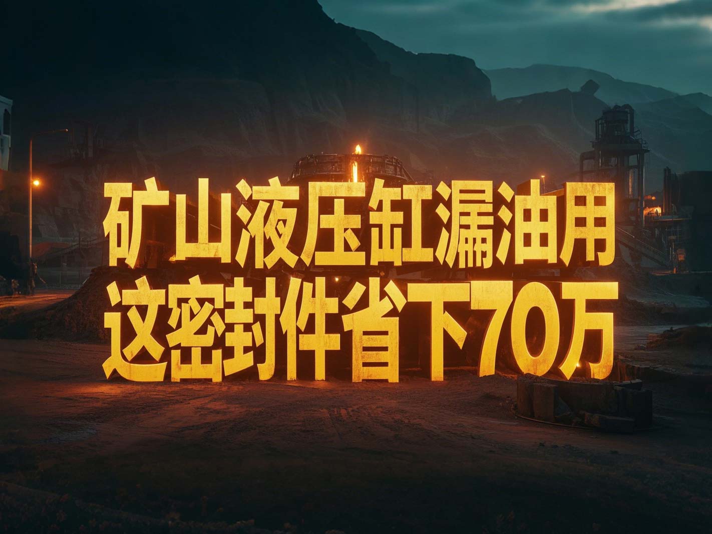 液壓缸老是漏油？礦山上用這密封件，一年省下70萬！?